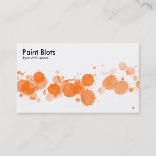 Tarjeta De Visita Paint Blots - Naranja