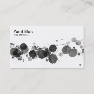 Tarjeta De Visita Paint Blots - Negro
