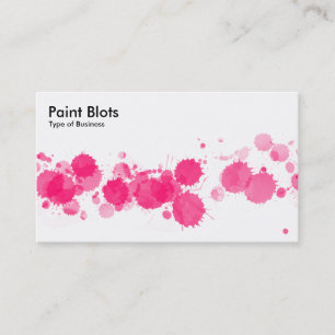 Tarjeta De Visita Paint Blots - Neon Red
