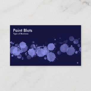 Tarjeta De Visita Paint Blots - Pastel Blue en la Marina Dk