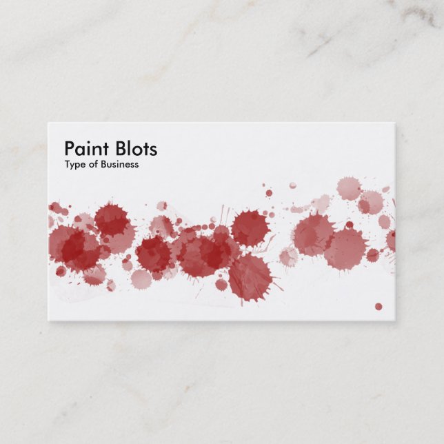Tarjeta De Visita Paint Blots - Ruby (Anverso)