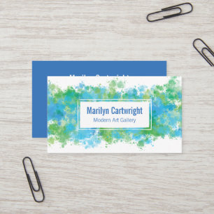 Tarjeta de visita Paint Blue Green