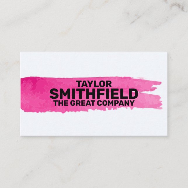 Tarjeta De Visita Paint Brush Stroke (Anverso)