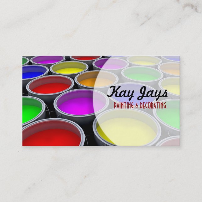 Tarjeta De Visita Paint Cans Business Card (Anverso)