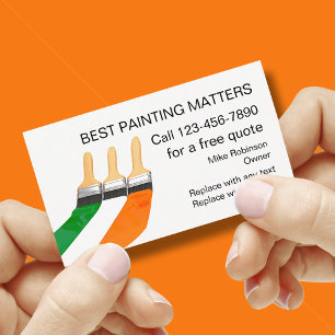 Tarjeta De Visita Paint Contractor House Painter Business Carda