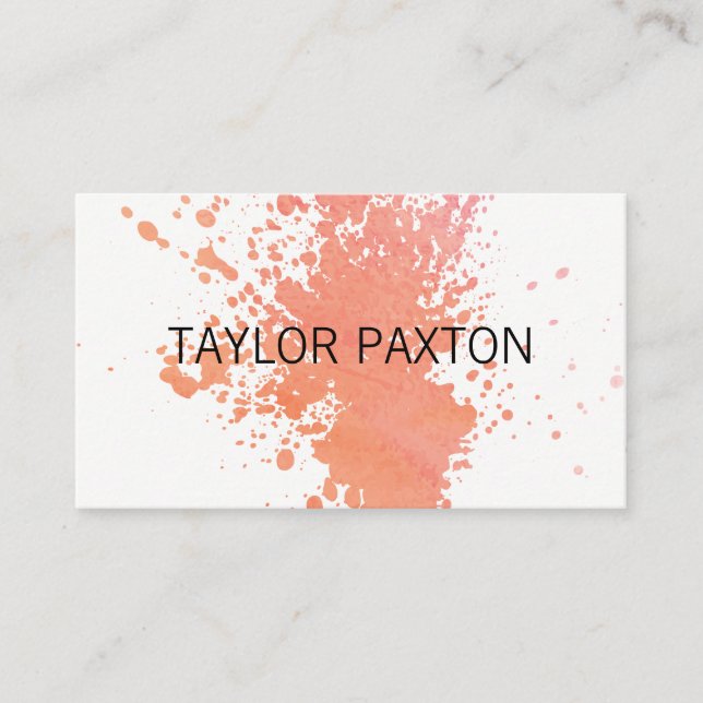 Tarjeta De Visita Paint Expressive (Anverso)