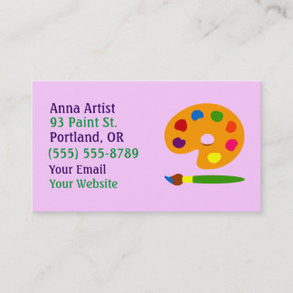 Tarjeta De Visita Paint Palette Artists Business Cards
