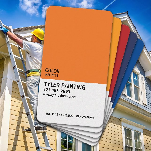 Tarjeta De Visita Paint Sample Painting Company (Subido por el creador)