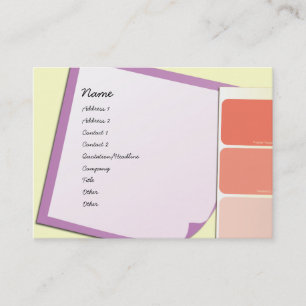 Tarjeta De Visita Paint Samples and Notes
