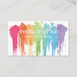 Tarjeta De Visita Paint Splash Artista moderno de diseño de arte