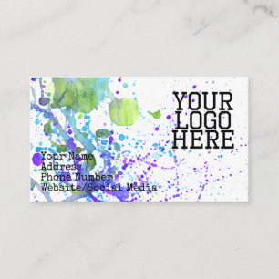 Tarjeta De Visita Paint Splatter Business Card