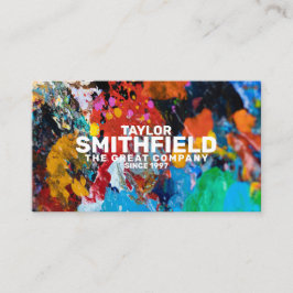 Tarjeta De Visita Paint Splatter Business Card