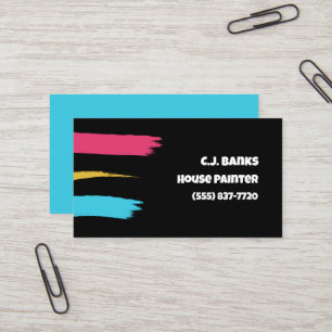 Tarjeta De Visita Paint Strokes Business Cards