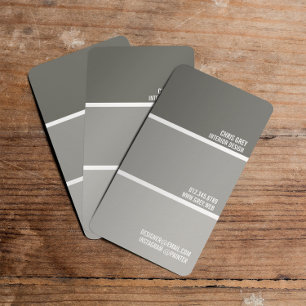 Tarjeta De Visita Paint Swatch   Chips de pintura gris cálida   Pint