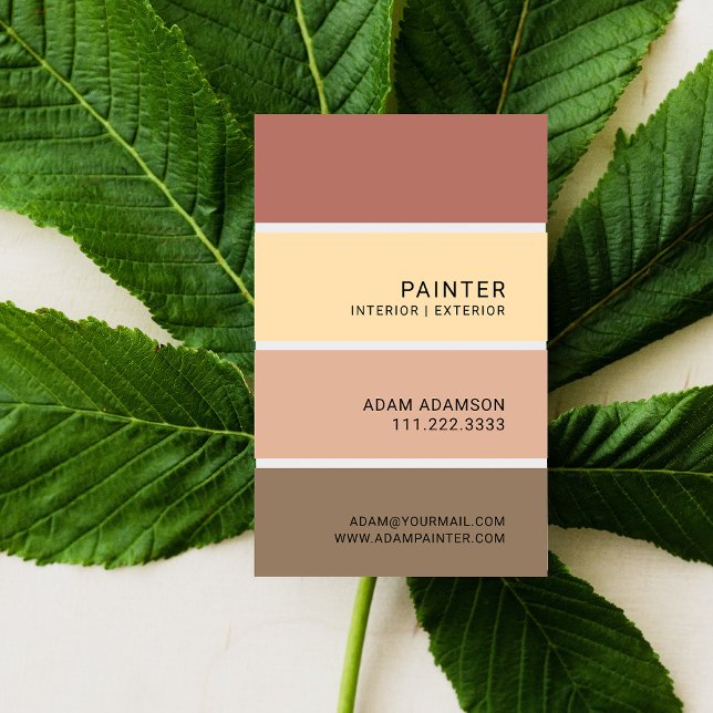Tarjeta De Visita Paint Swatch Painter Contractor Designer Bold (Subido por el creador)