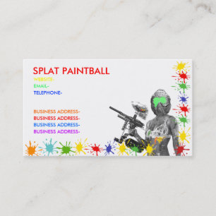 Tarjeta De Visita Paintball