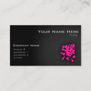 Tarjeta De Visita Paintball rosa caliente