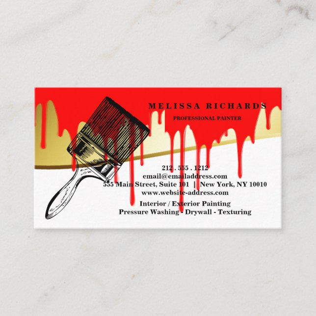 Tarjeta De Visita Painter Business Card (Anverso)