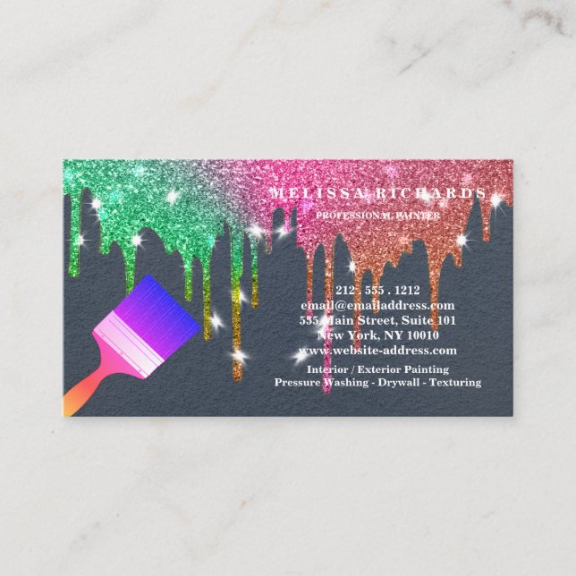 Tarjeta De Visita Painter Gold Drin (Anverso)