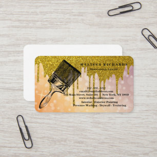 Tarjeta De Visita Painter Gold Drin