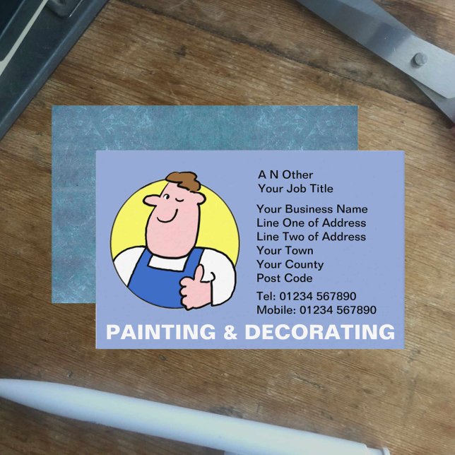 Tarjeta De Visita Painting and Decorating Cartoon Business Card (Subido por el creador)