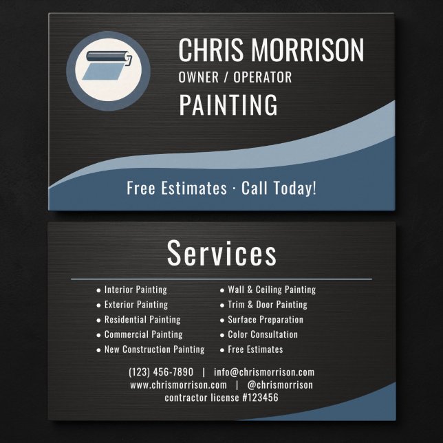 Tarjeta De Visita Painting Painter Metallic (Subido por el creador)