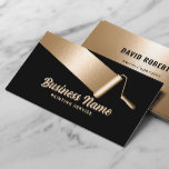 Tarjeta De Visita Painting Service Profesional Gold House Painter<br><div class="desc">Tarjeta de presentación House Painter Modern Black & Gold Painting Service.</div>