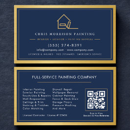 Tarjeta De Visita Painting Service QR Code Home Painter 