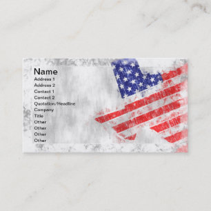 Tarjeta De Visita País de abanderamiento de Tejas americano