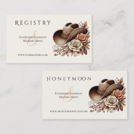 Tarjeta De Visita País Gorra de Vaquera Occidental con Flores