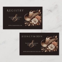 Tarjeta De Visita País Gorra de Vaquera Occidental con Flores