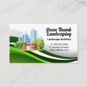 Tarjeta De Visita Paisaje comercial   Jardinería