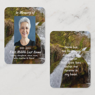 Tarjeta De Visita Paisaje de cascada escénica Recuerdo conmemorativo