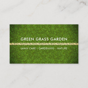 Tarjeta De Visita Paisaje de césped de fútbol de jardinería verde