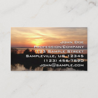Tarjeta De Visita Paisaje de Chincoteague Sunset II Virginia