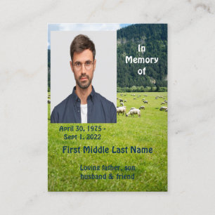 Tarjeta De Visita Paisaje de granja conmemorativo Keepsake