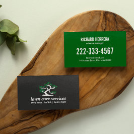 Tarjeta De Visita Paisaje de jardín verde en el jardín de Bonsai