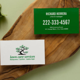 Tarjeta De Visita Paisaje de jardín verde en el jardín de Bonsai