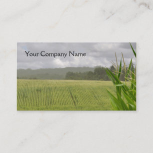 Tarjeta De Visita Paisaje de la granja con los campos del maíz