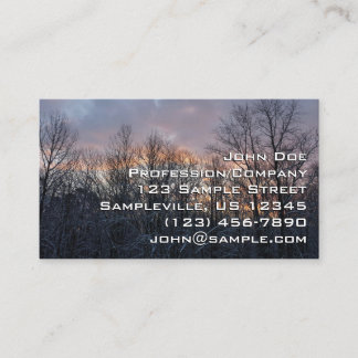 Tarjeta De Visita Paisaje de la Naturaleza del Sol Invierno I Pastel