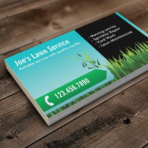 Tarjeta De Visita Paisaje de la siembra de césped