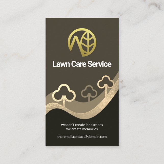 Tarjeta De Visita Paisaje de montaña de textura metálica (Anverso)