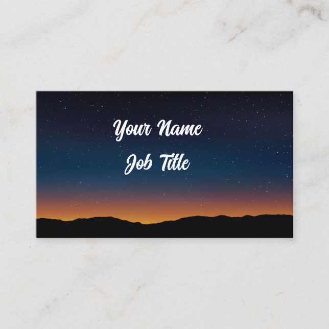 Tarjeta De Visita Paisaje de Starry Sky (Anverso)