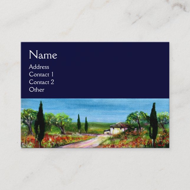 TARJETA DE VISITA PAISAJE DE TOSCANA 4 (Anverso)