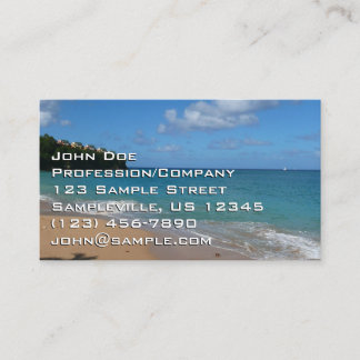 Tarjeta De Visita Paisaje de vacaciones tropicales en la playa de Sa