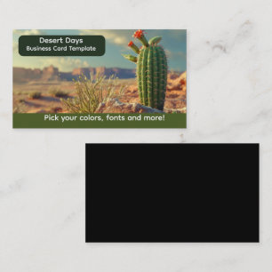 Tarjeta De Visita Paisaje del desierto de Cactus en el suroeste