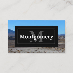 Tarjeta De Visita Paisaje del desierto de California con nombre y mo