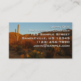 Tarjeta De Visita Paisaje del desierto de Saguaro Sunset I Arizona