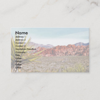 Tarjeta De Visita Paisaje del desierto del amante de naturaleza