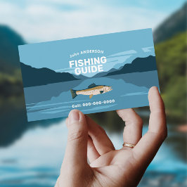 Tarjeta De Visita Paisaje del Lago Serene - Guía de Pesca